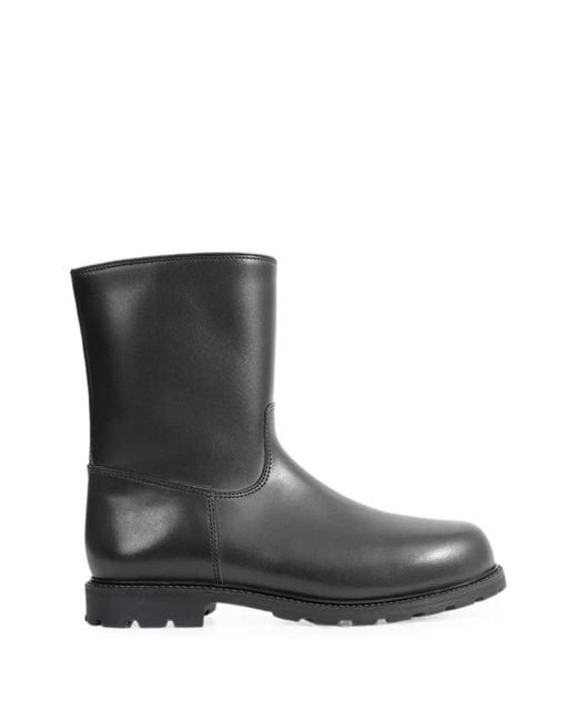 Ludwig Reiter Black Arlberg Bark-Tanned Leather Boots for men
