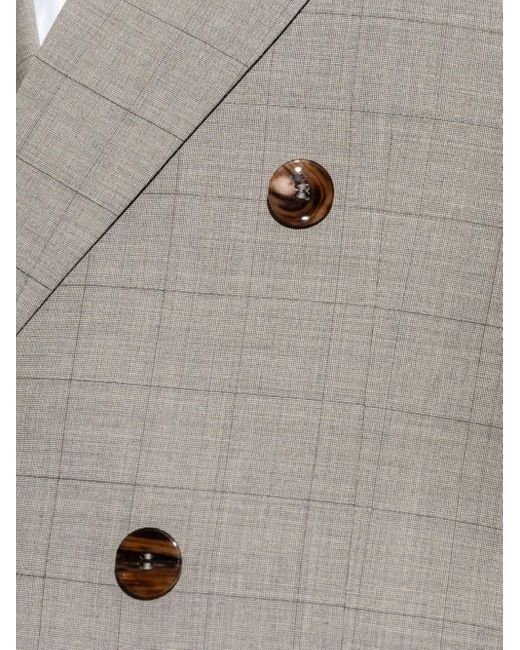 メンズ Giorgio Armani チェック スーツ Gray