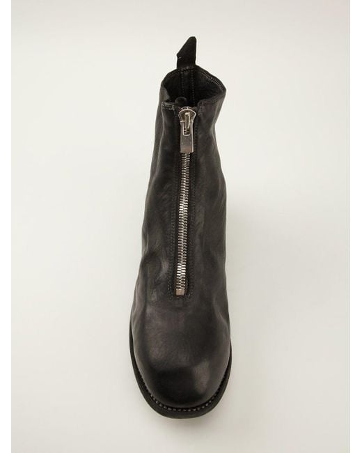 Guidi Front Zip Boots in Black for Men | Lyst