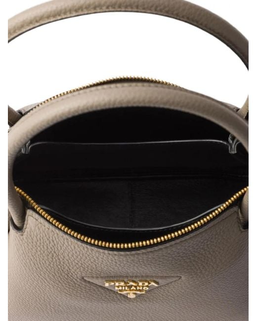 Prada White Small Leather Tote Bag