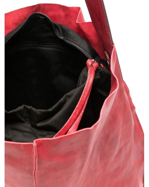 SOMMET Red Sahara Leather Shoulder Bag