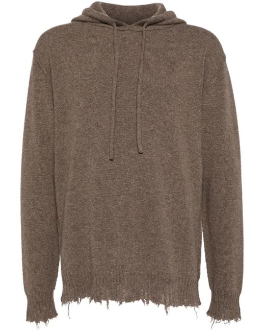 Jersey con capucha Uma Wang de hombre de color Brown
