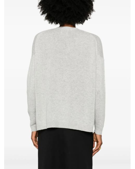 Allude Gray Cashmere Cardigan