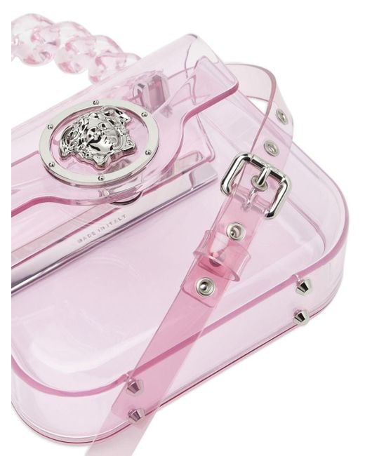 Versace Pink La Medusa Mini-Tasche mit Logo-Schild