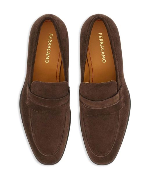Ferragamo Penny-Loafer aus Wildleder in Brown für Herren