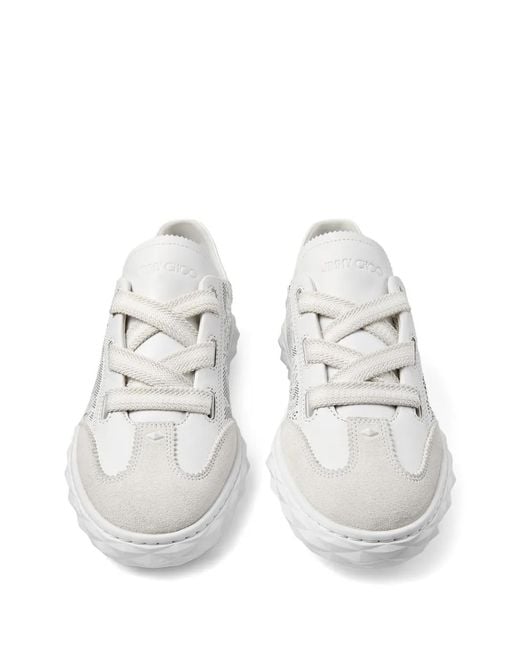 Jimmy Choo White Diamond Light Flex Sneakers