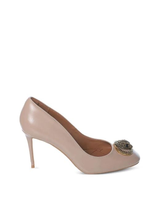 Kurt Geiger Natural Chelsea Eagle-Plaque Pumps