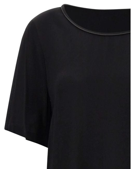 Kaos Black Side-Slit T-Shirt