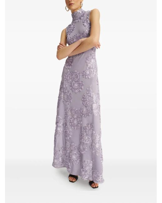 rotate floral embroidered mesh maxi dress LAYERED MIDI DRESS WITH EMBROIDERY – Litkovska main image 0
