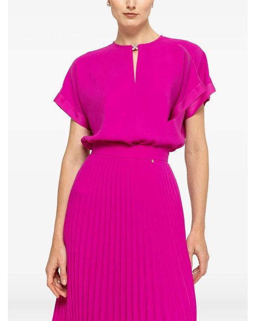 Nissa Pink Short-Sleeve Top