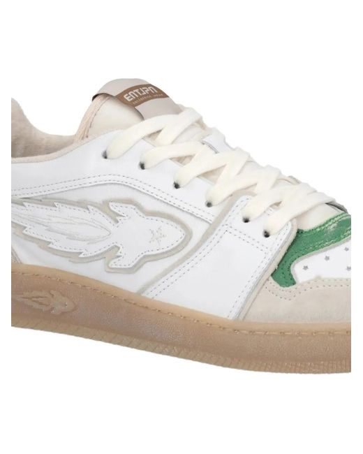 ENTERPRISE JAPAN White Appliqué Sneakers for men