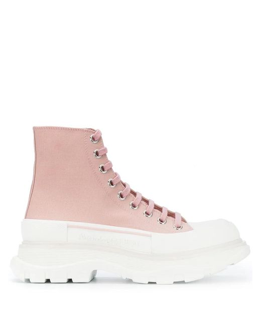 McQueen Pink Tread Slick High-Top Sneakers