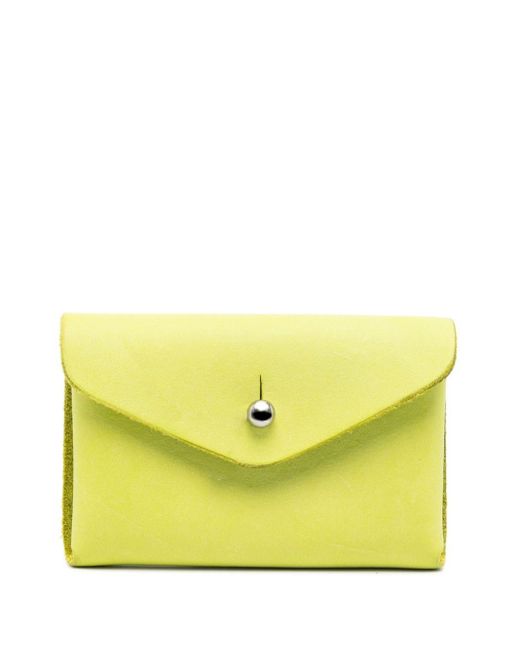 Guidi Yellow En01 Leather Cardholder for men
