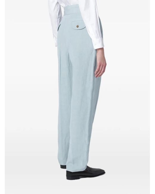 Blazé Milano Blue Pleated Tailored Trousers
