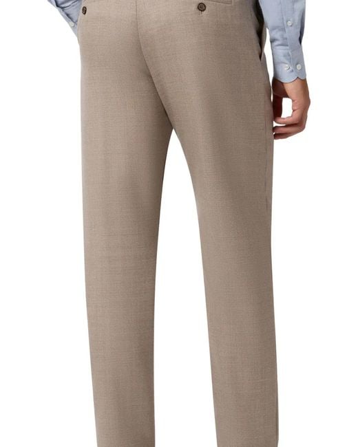 Paul & Shark Gray Bellagio Wool Twill Trousers for men