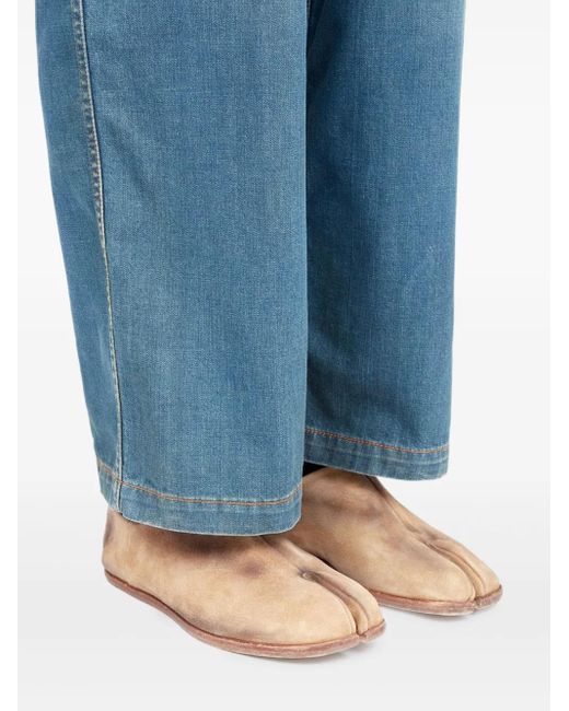 Maison Margiela Brown Tabi Babouche Split-Toe Loafers