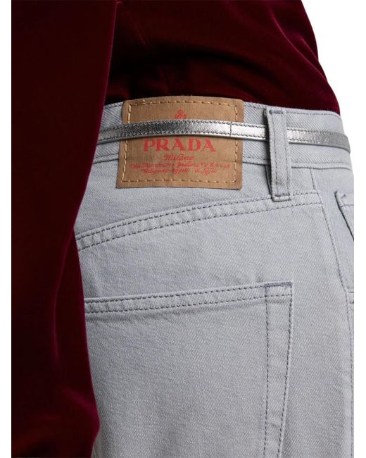 Prada Gray Jean À Effet Délavé