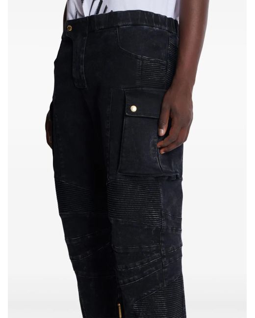 Balmain Jeans Mit Aufgesetzten Taschen in Blue für Herren