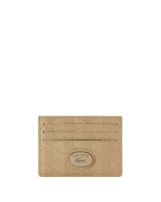 Lacoste Natural Logo-appliqué Debossed Cardholder for men
