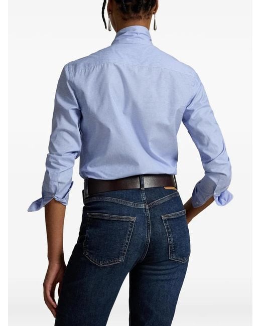 Polo Ralph Lauren Blue Logo-Embroidered Shirt