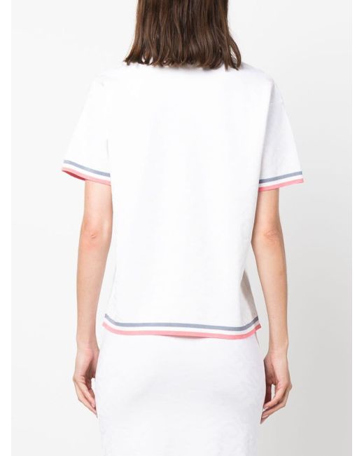 Fendi T-shirt Met Print in het White
