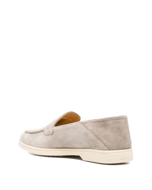 Doucal's White Suede Loafers