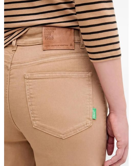 Benetton Natural Wide-Leg Jeans