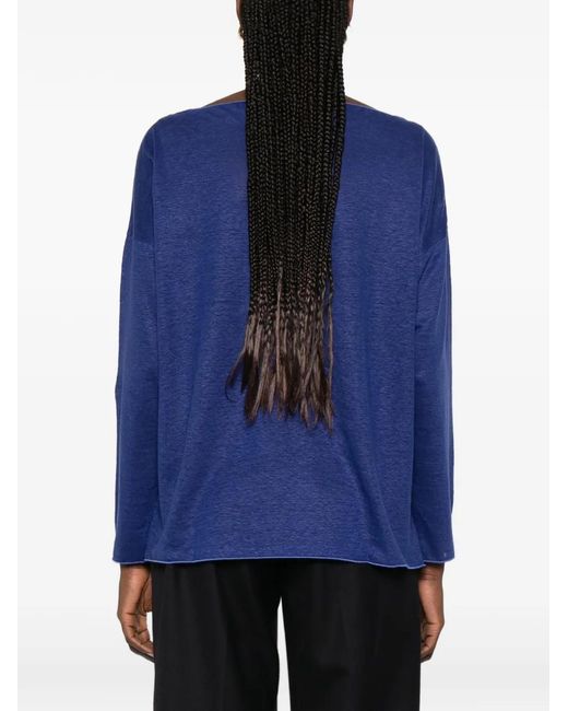 Cruciani Blue Long-Sleeve Top
