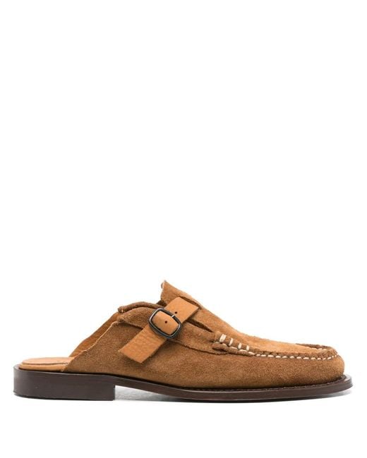 Hereu Brown Barraca Suede Slippers for men