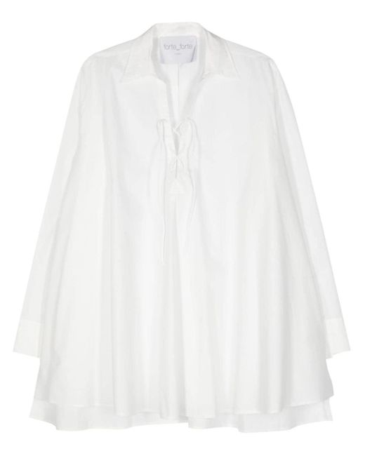 Forte Forte Mini-jurk Van Popeline in het White