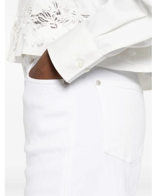 7 For All Mankind White Five-Pockets Jeans