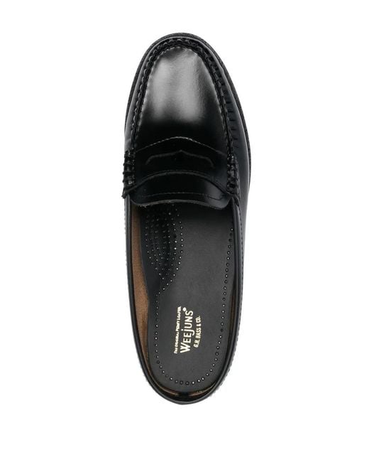 G.H.BASS Black Weejuns Penny Mules