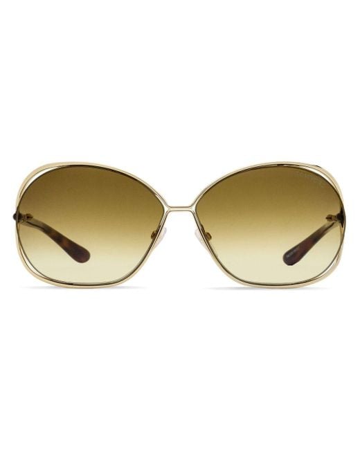 Tom Ford Metallic Carla Round-frame Sunglasses