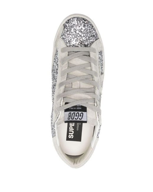 Sneakers Superstar con paillettes di Golden Goose Deluxe Brand in Gray