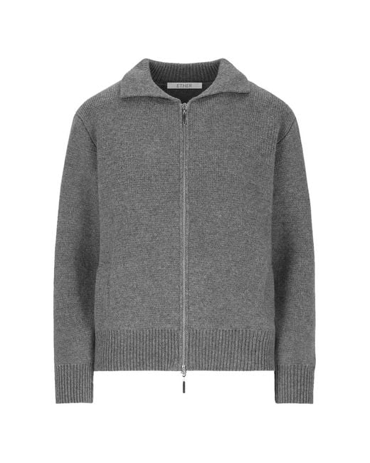 Aether Gray Veste Bomber À Fermeture Zippée