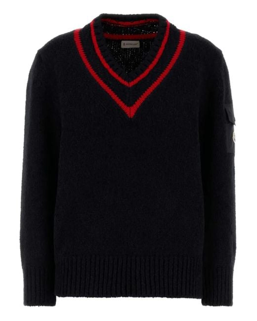Moncler Vネック プルオーバー Black