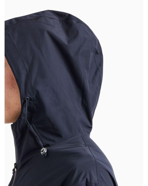 Veste imperméable à capuche EA7 pour homme en coloris Blue