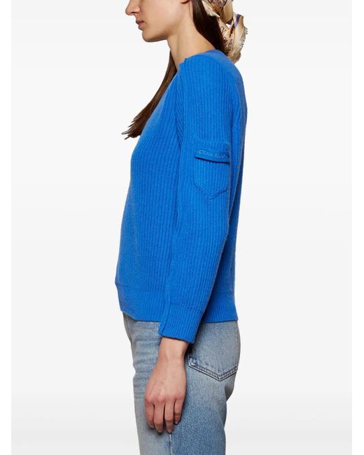 Pull À Col V Victoria Beckham en coloris Blue