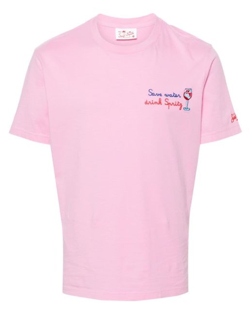 T-shirt Portofino di Mc2 Saint Barth in Pink da Uomo