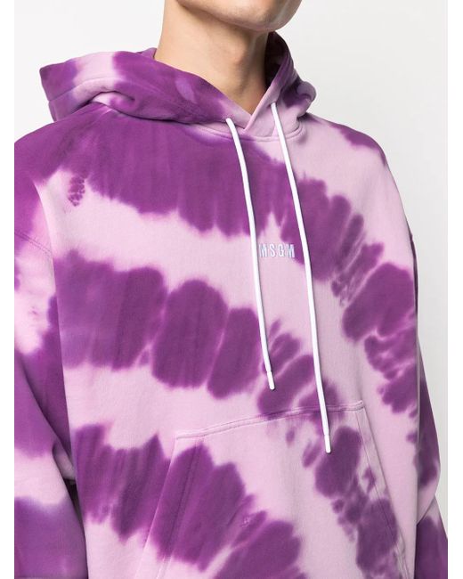 Sudadera Con Estampado Tie-Dye MSGM de hombre de color Purple