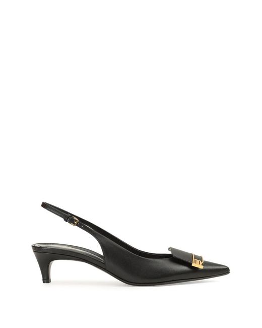 Sergio Rossi Black Evolv Leather Pumps