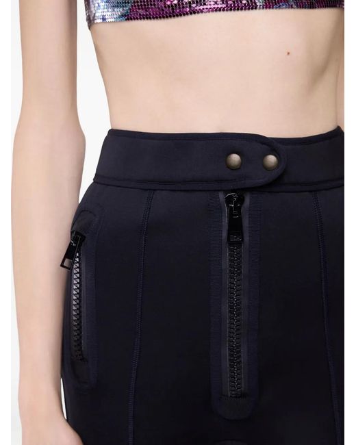 Rabanne Black Zip-Pocket Capri Trousers