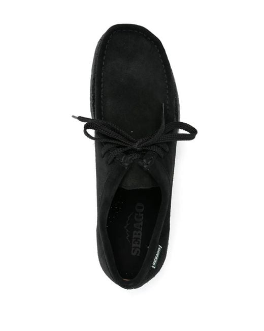 Sebago Black Wallabee Leather Loafers for men