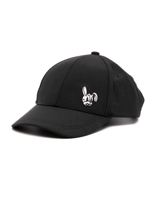 PS by Paul Smith Black Bunny-patch Baseball Cap for men