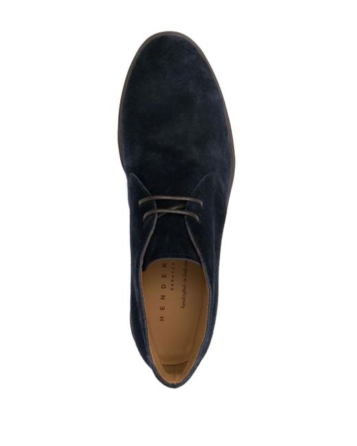 Stivaletti Stringati di Henderson in Black da Uomo