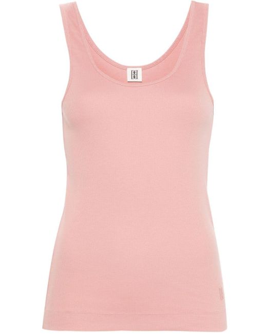 By Malene Birger Pink Anisa Ribbed Tank Top