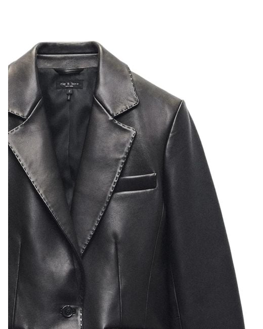 Rag & Bone Gray Ash Leather Blazer