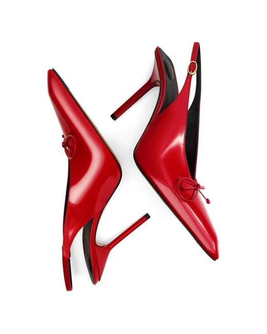 Jacquemus Red Cubisto Slingback Pumps