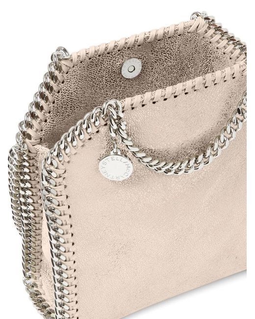 Stella McCartney Natural Tiny Falabella Chain-Trim Mini Bag
