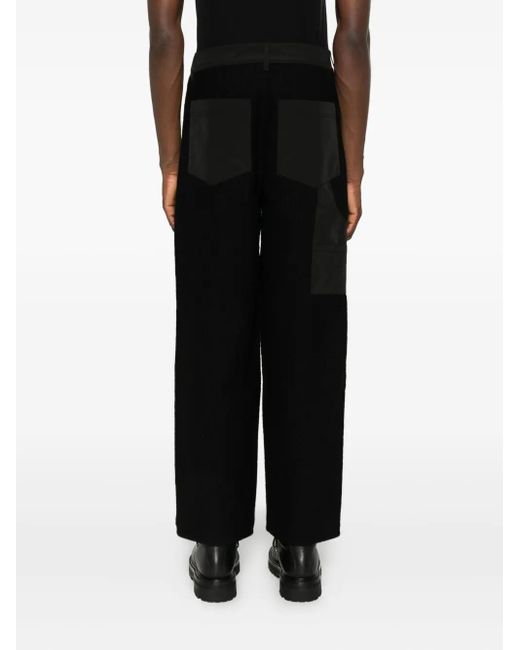 Arte' Black Straight-Leg Trousers for men